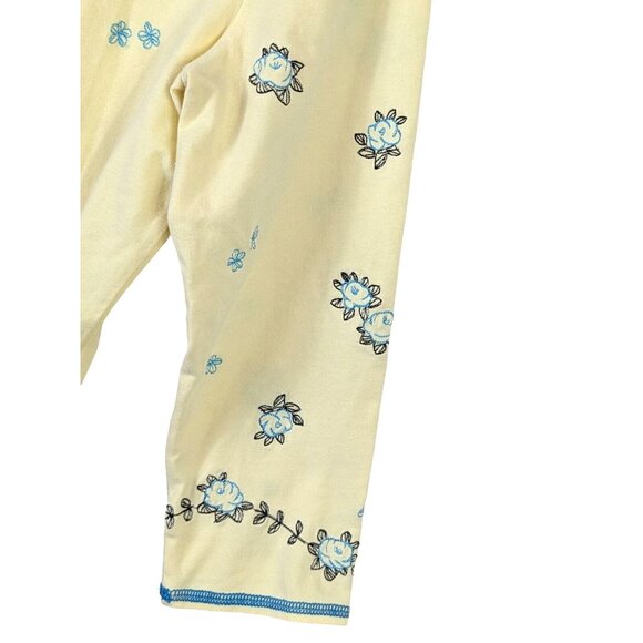 Petite Sophisticate Women size M Embellished Yellow Top Stretch Classic Whimsy - Picture 4 of 7